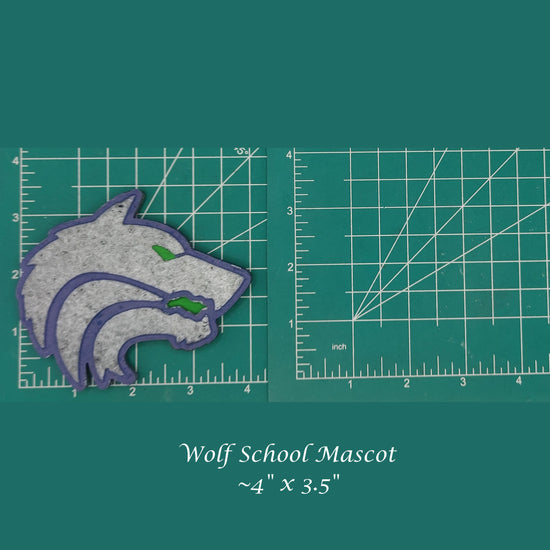 Wolf, Wolves, Timberwolves, or Timberwolf School Mascot - Freshie Mold