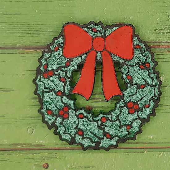Holly Christmas Wreath - Freshie Mold - 1119