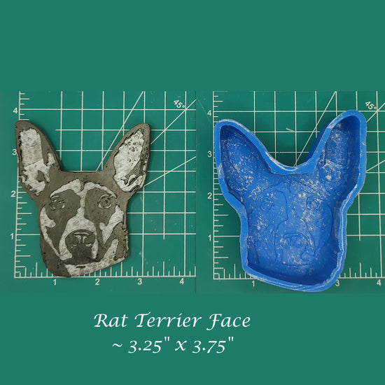 Rat Terrier head - Silicone Freshie Mold