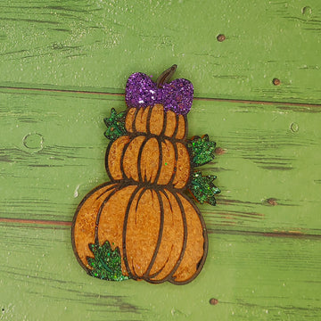 Stack of 3 pumpkins with Bow - Silicone Freshie Mold