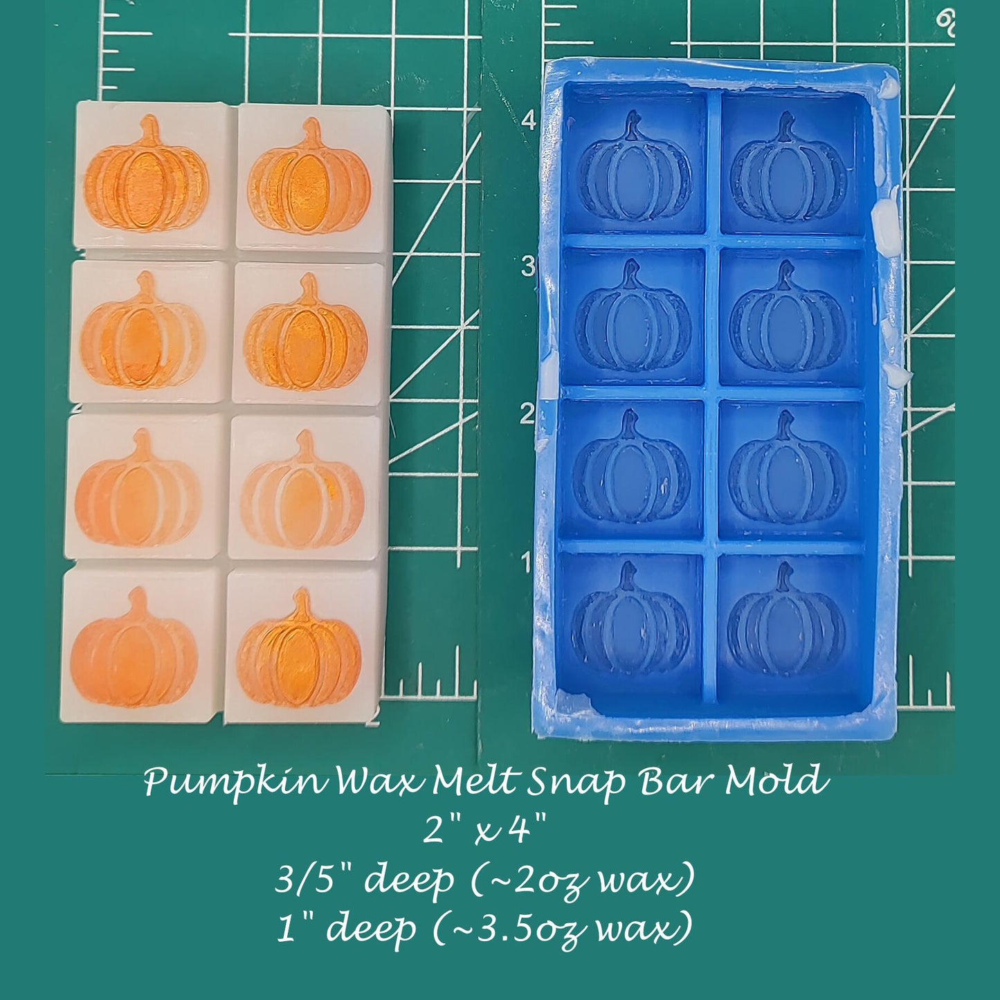 Pumpkin ice cube molds 2-Pack, silicone ice cube molds 3D Pumpkin