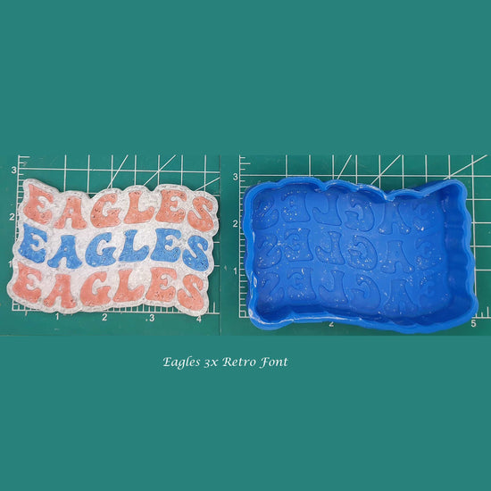 Eagles Eagles Eagles - Retro Font - Silicone Freshie Mold