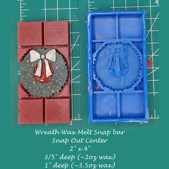 Wreath - Snap Out Center - Wax Melt Snap Bar Silicone Mold
