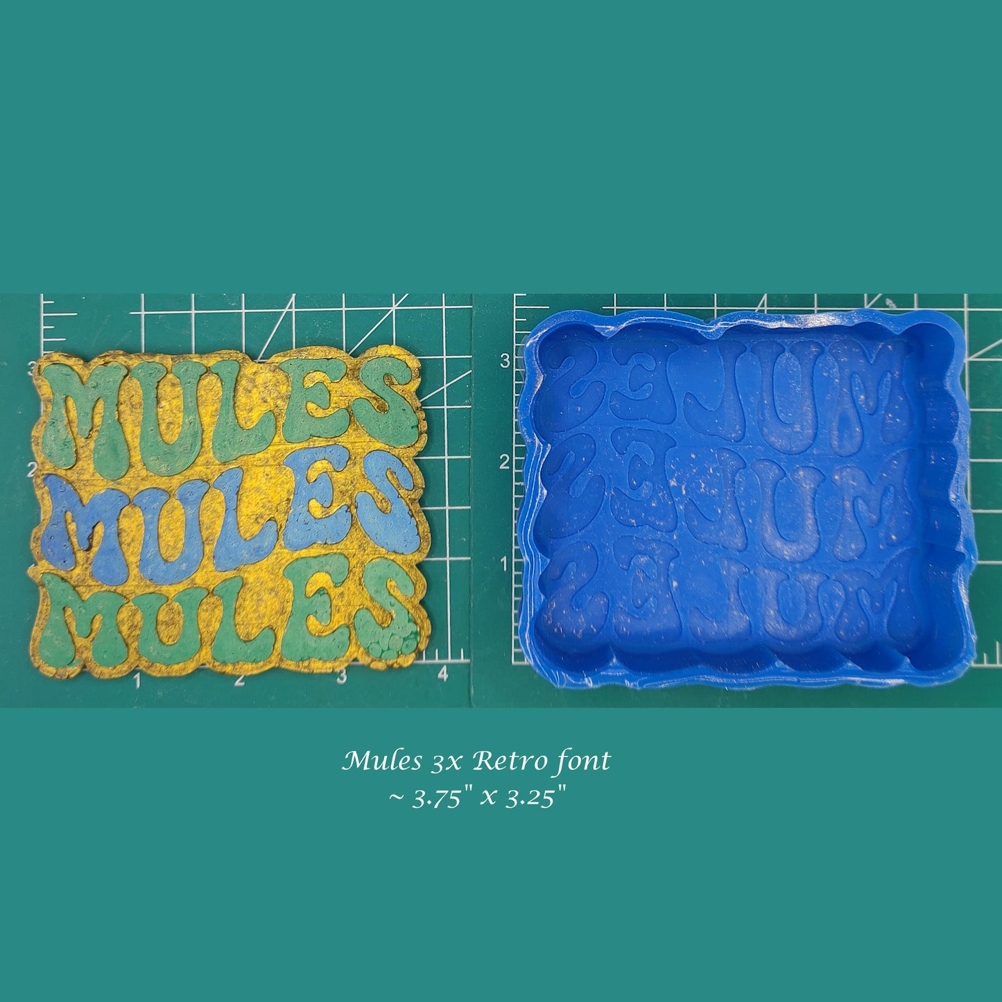 Mules Mules Mules - Retro Font - Silicone Freshie Mold