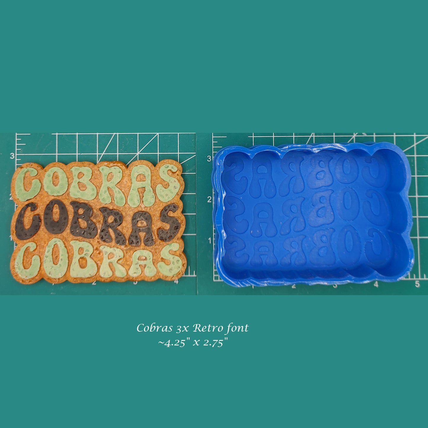 Cobras Cobras Cobras - Retro Font - Silicone Freshie Mold