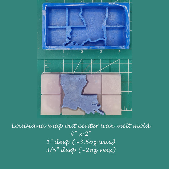 Louisiana Snap Out Center Wax Melt Snap Bar Silicone Mold