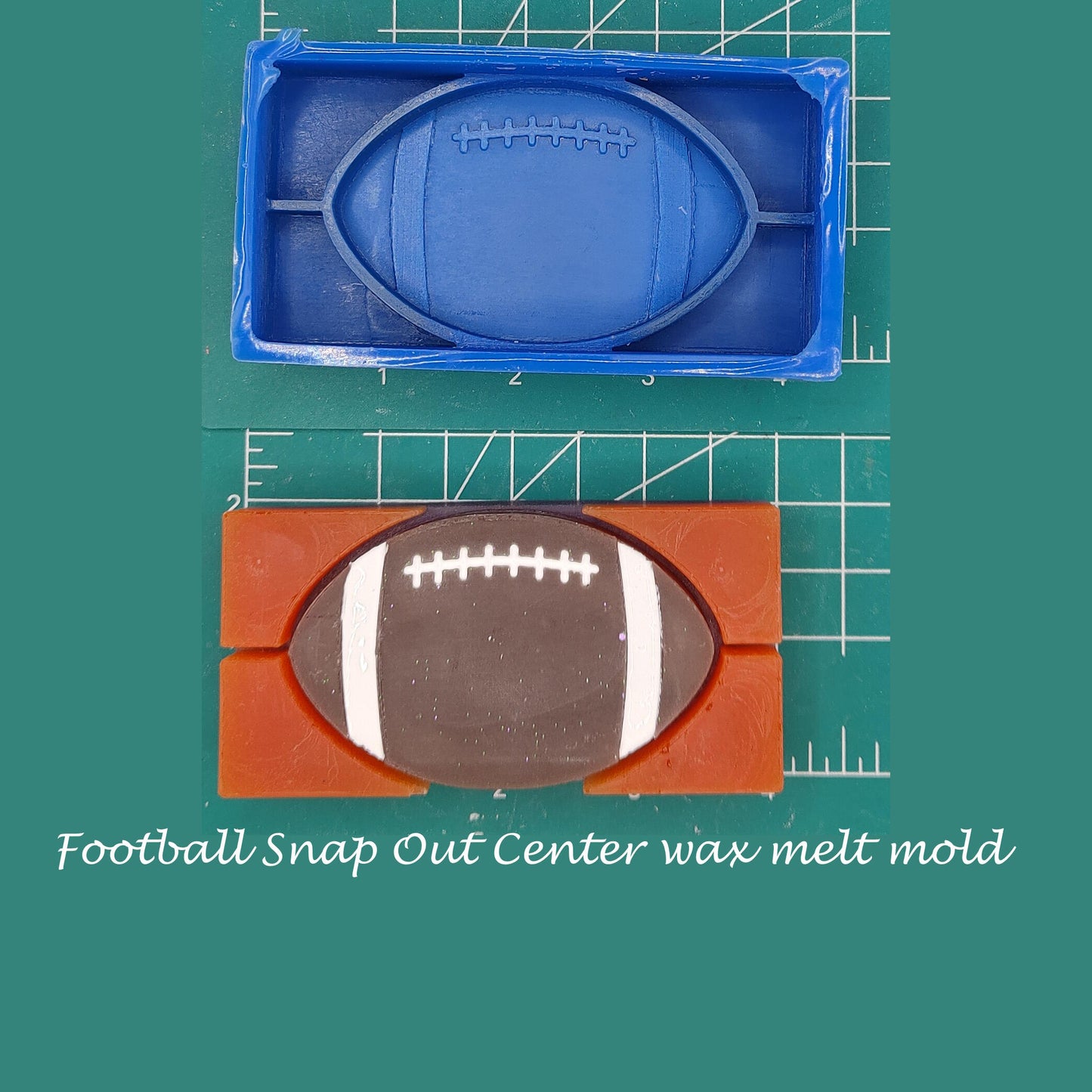 Football Snap Out Center Wax Melt Snap Bar Silicone Mold