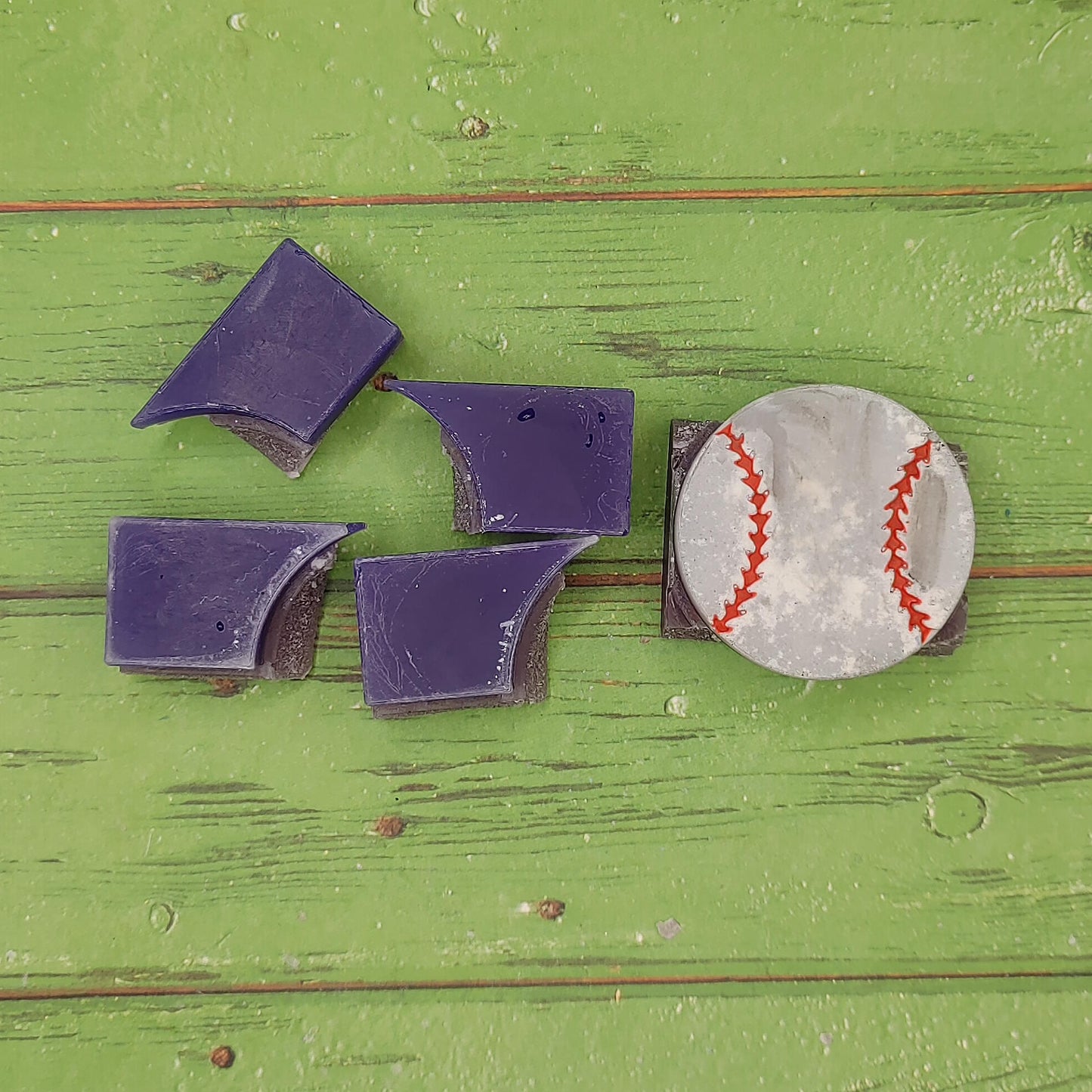 Baseball Snap Out Center Wax Melt Snap Bar Silicone Mold