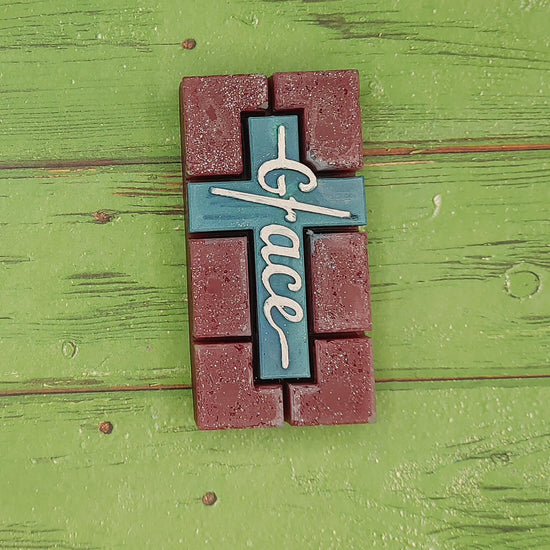 Grace Cross Snap Out Center Wax Melt Snap Bar Silicone Mold