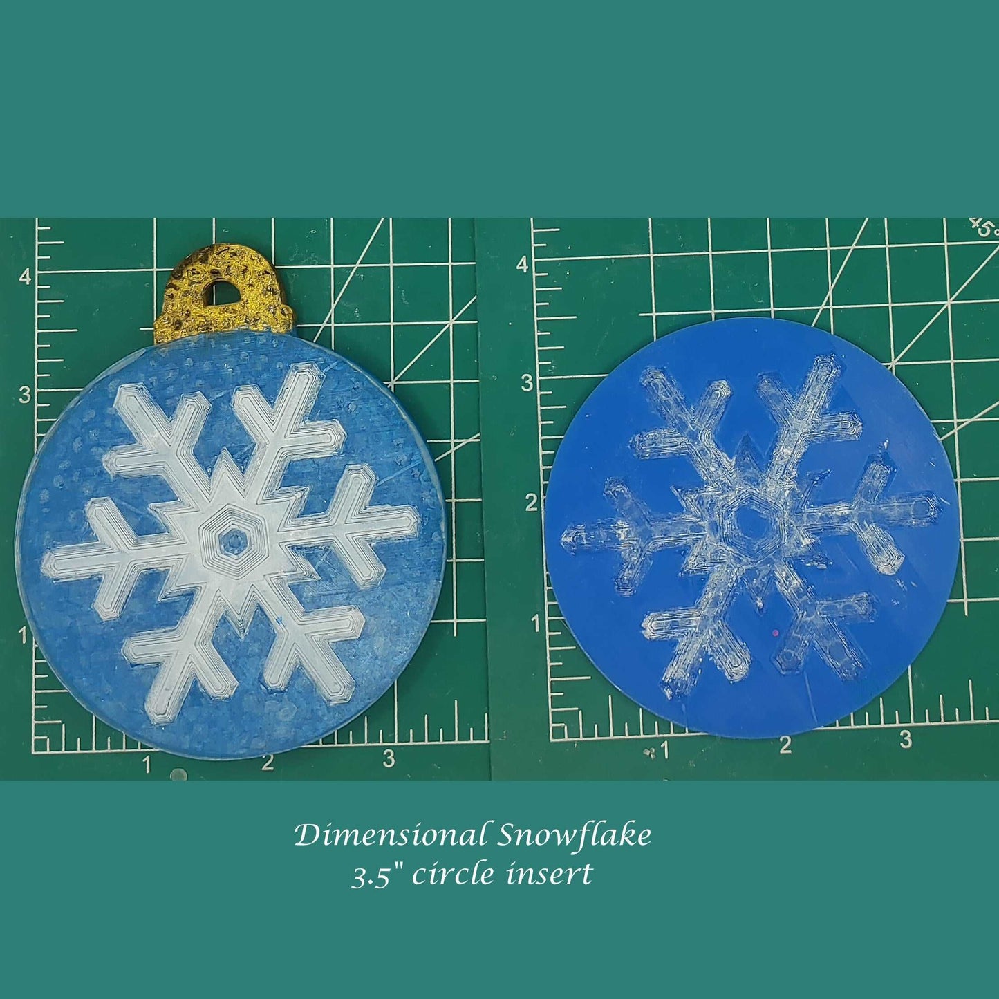 3.5" Circle Inserts - Christmas - Silicone Freshie Mold