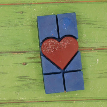 Heart Snap Out Center Wax Melt Snap Bar Silicone Mold