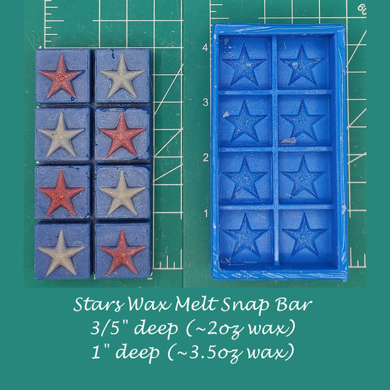 Stars Wax Melt Snap Bar Silicone Mold