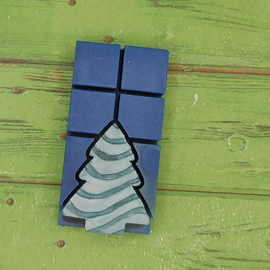 Christmas Tree - Snap Out Center - Wax Melt Snap Bar Silicone Mold