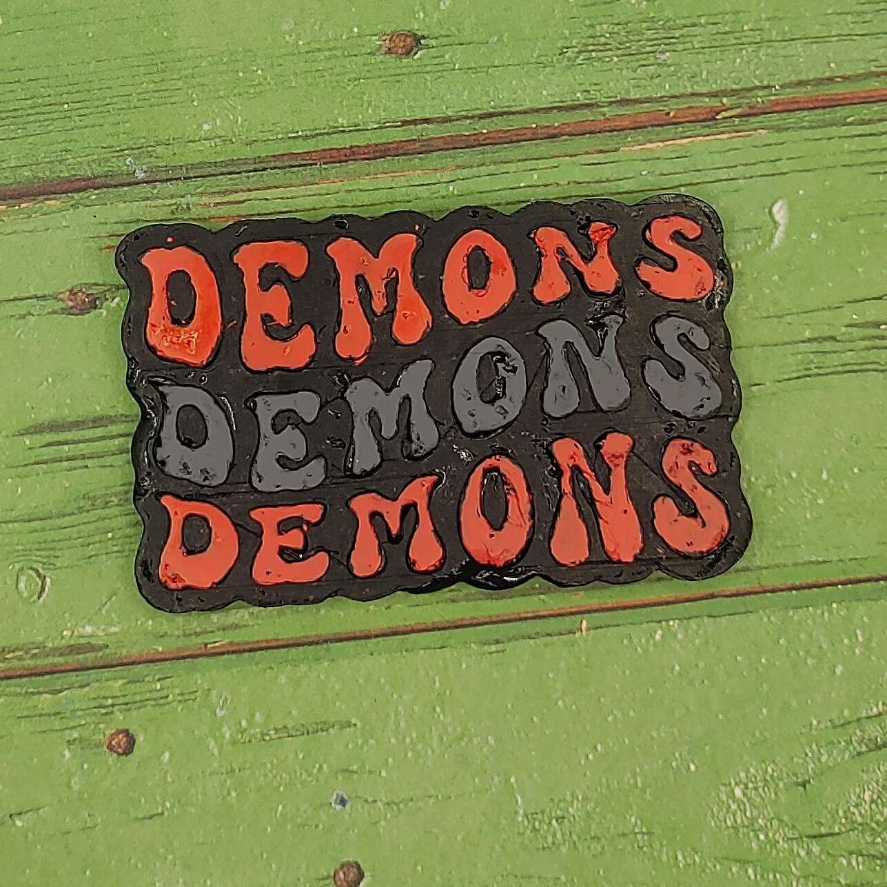 Demons 3x Retro Font - Silicone Freshie Mold