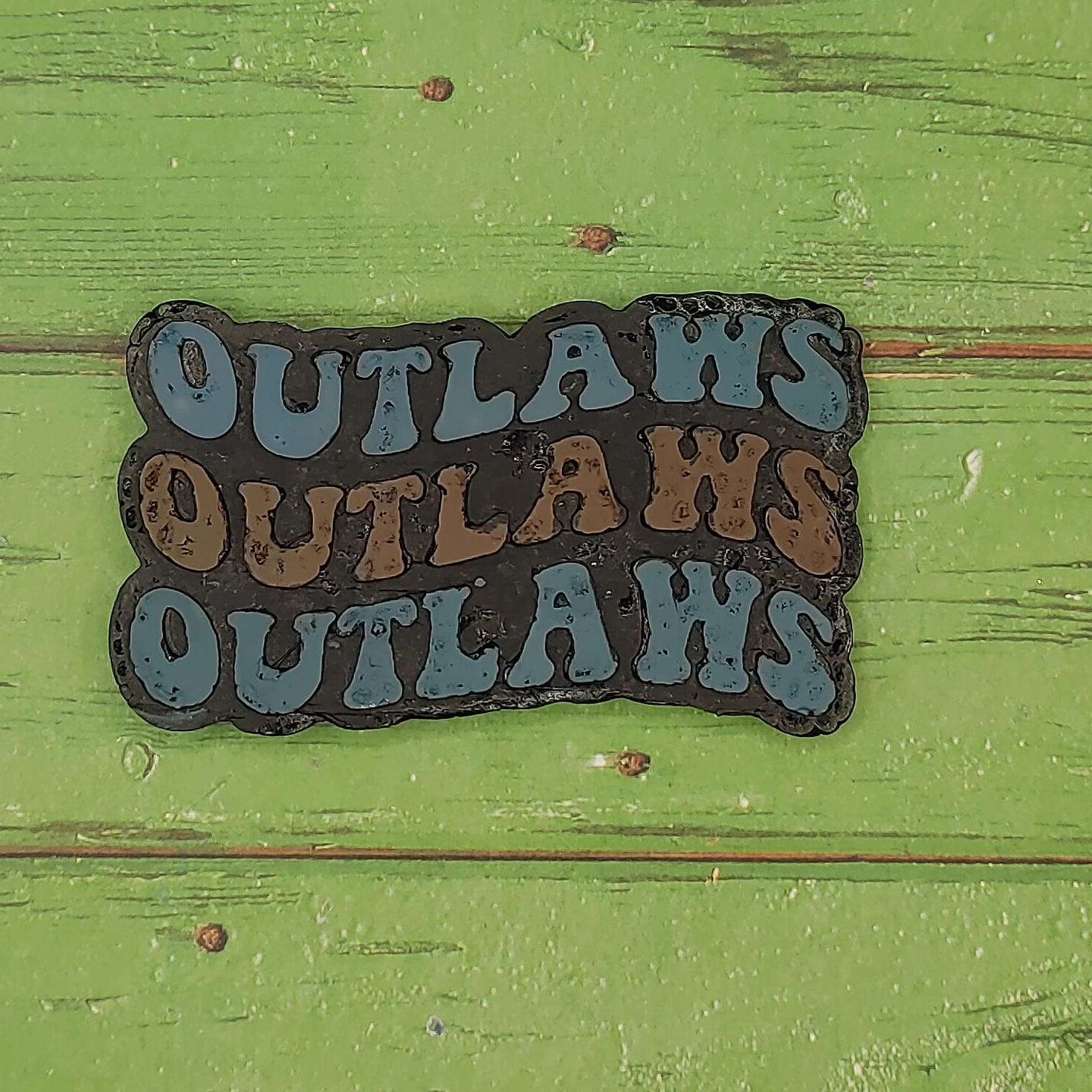 Outlaws 3x Retro Font - Silicone Freshie Mold