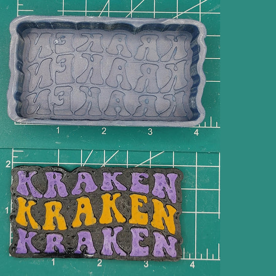 Kraken 3x Retro Font - Silicone Freshie Mold