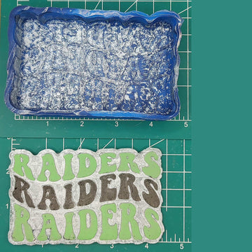 Raiders 3x Retro Font - Silicone Freshie Mold