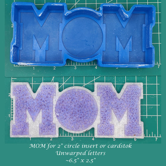 Mom for 2" Inserts or Cardstock - Silicone Freshie Mold