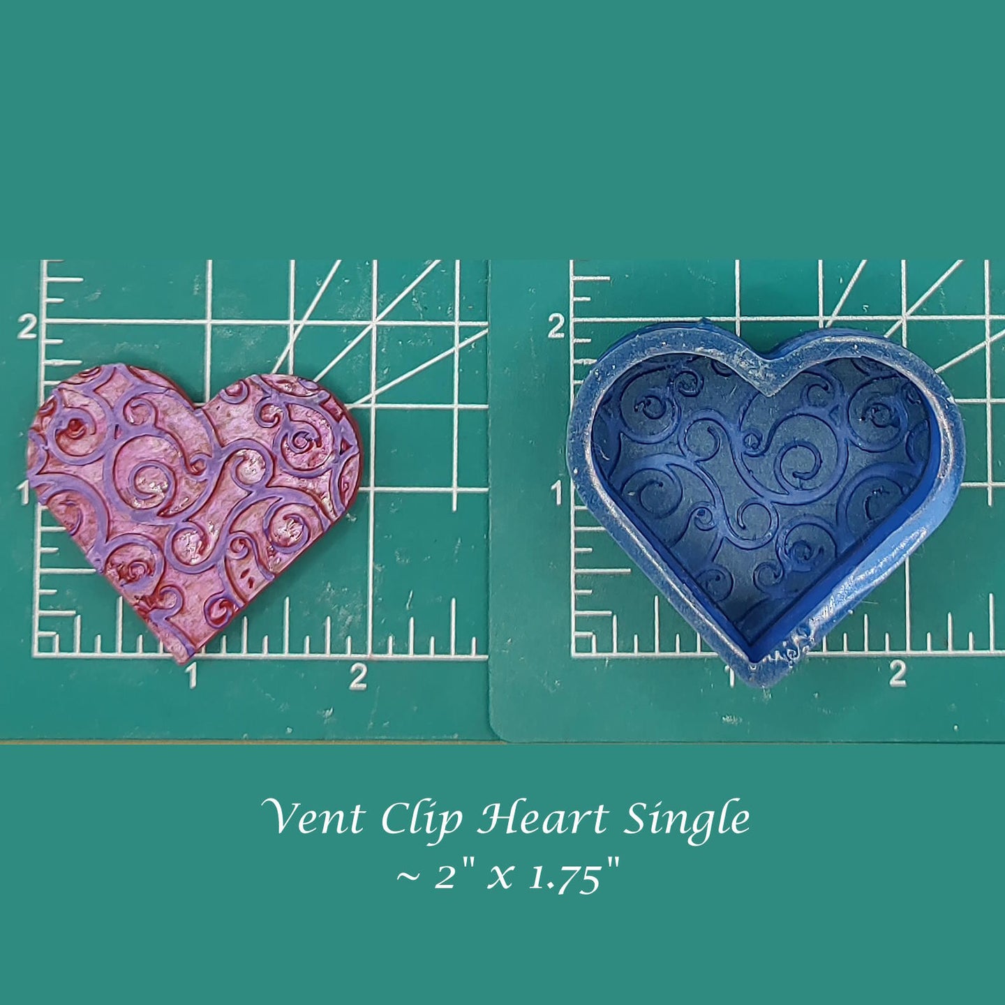Heart Vent Clip tray - Silicone Freshie Molds