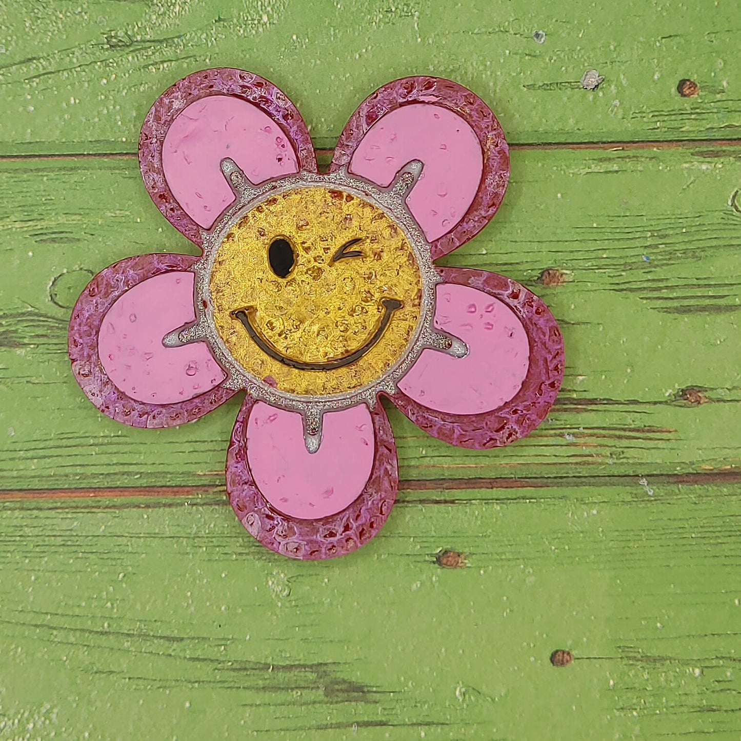 Winky Face Emoji Flower - Silicone freshie mold