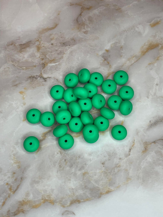 14MM ABACUS BEAD JUNGLE GREEN #30