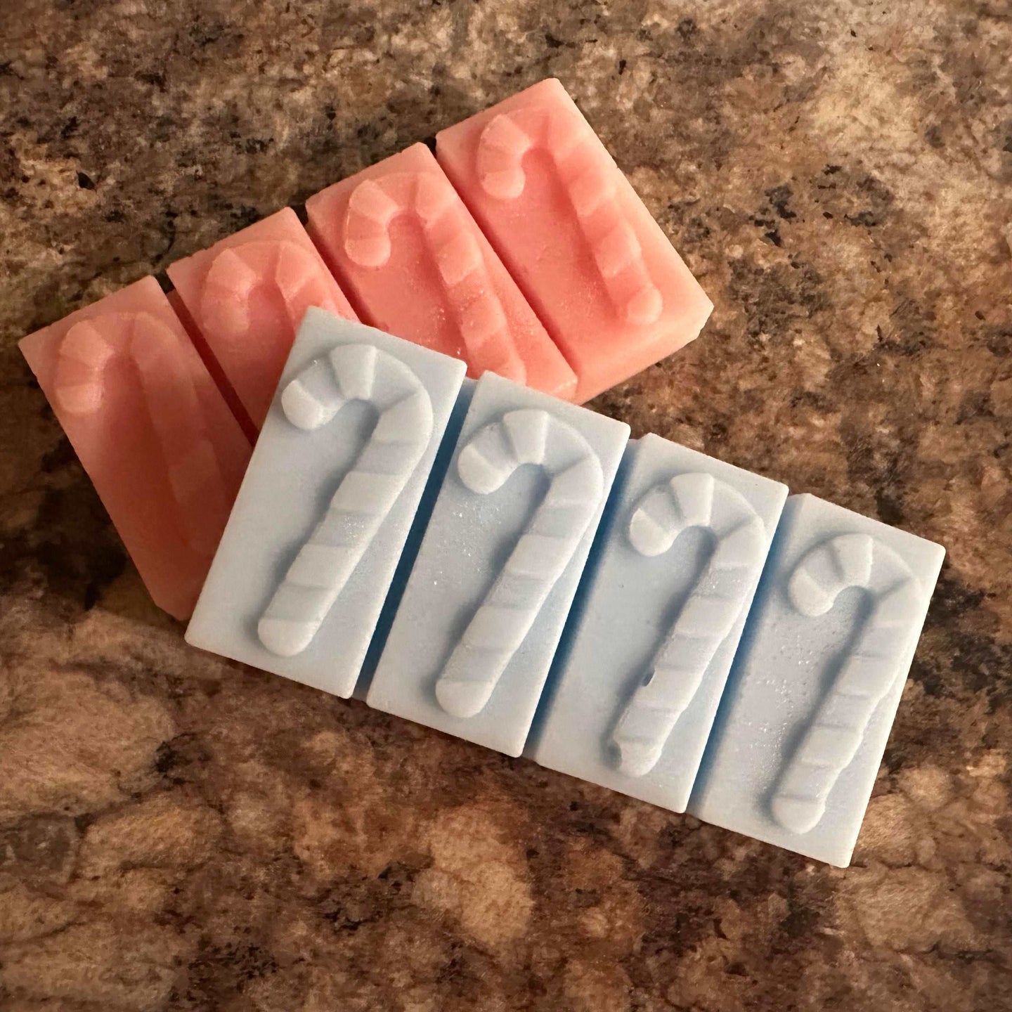 Candy Cane Wax Melt Snap Bar Silicone Mold