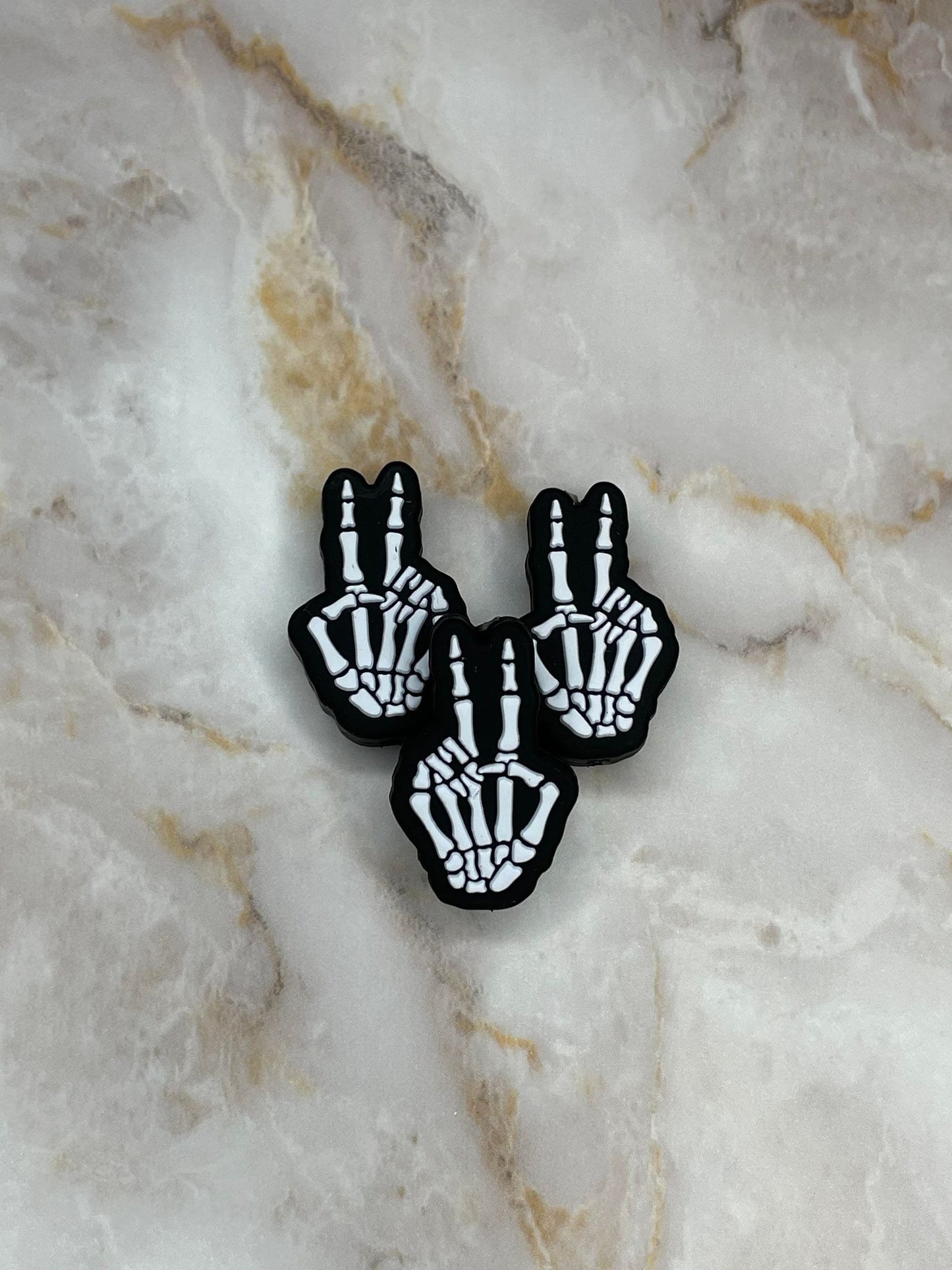 SKELETON HAND PEACE SILICONE FOCAL