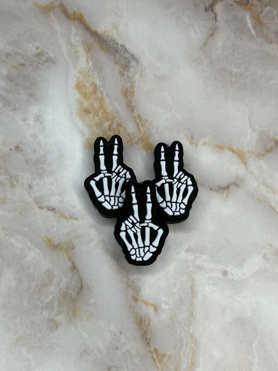 SKELETON HAND PEACE SILICONE FOCAL