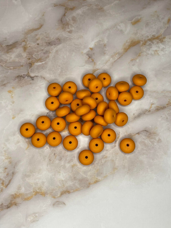 14MM ABACUS BEAD PUMPKIN #97