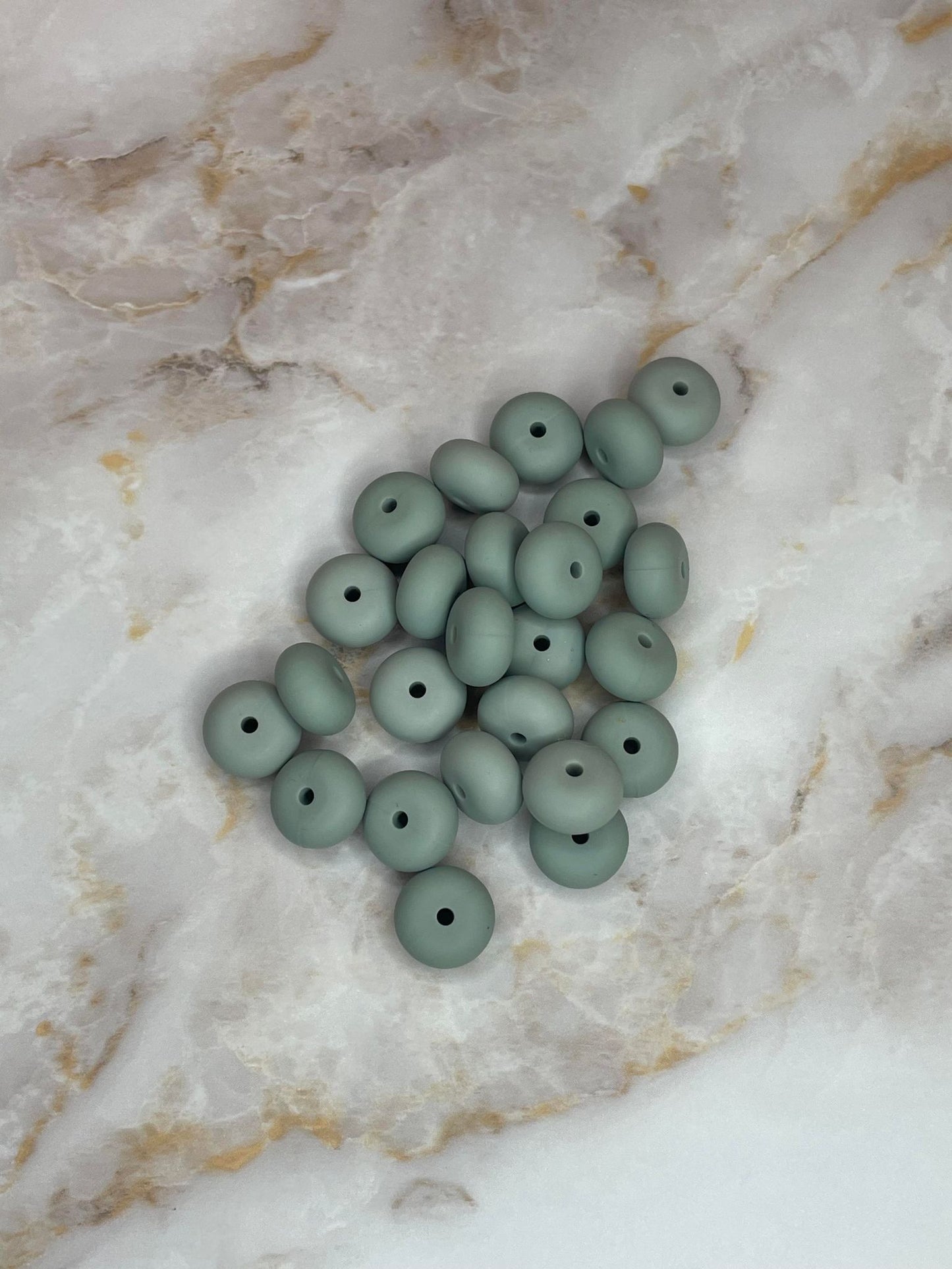 14mm Abacus Bead Sea Sage #43