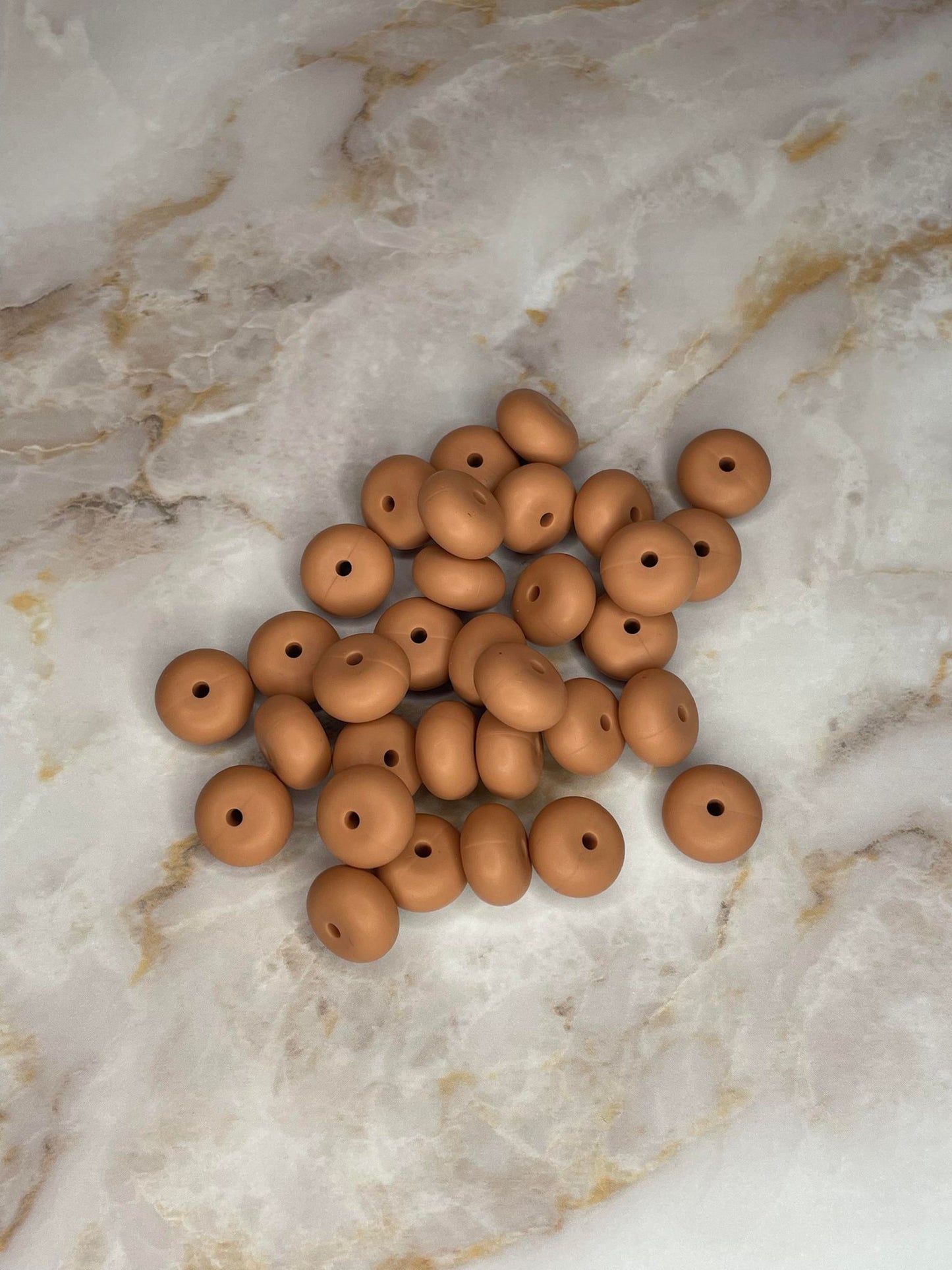 14MM ABACUS BEAD TANNED HIDE #75