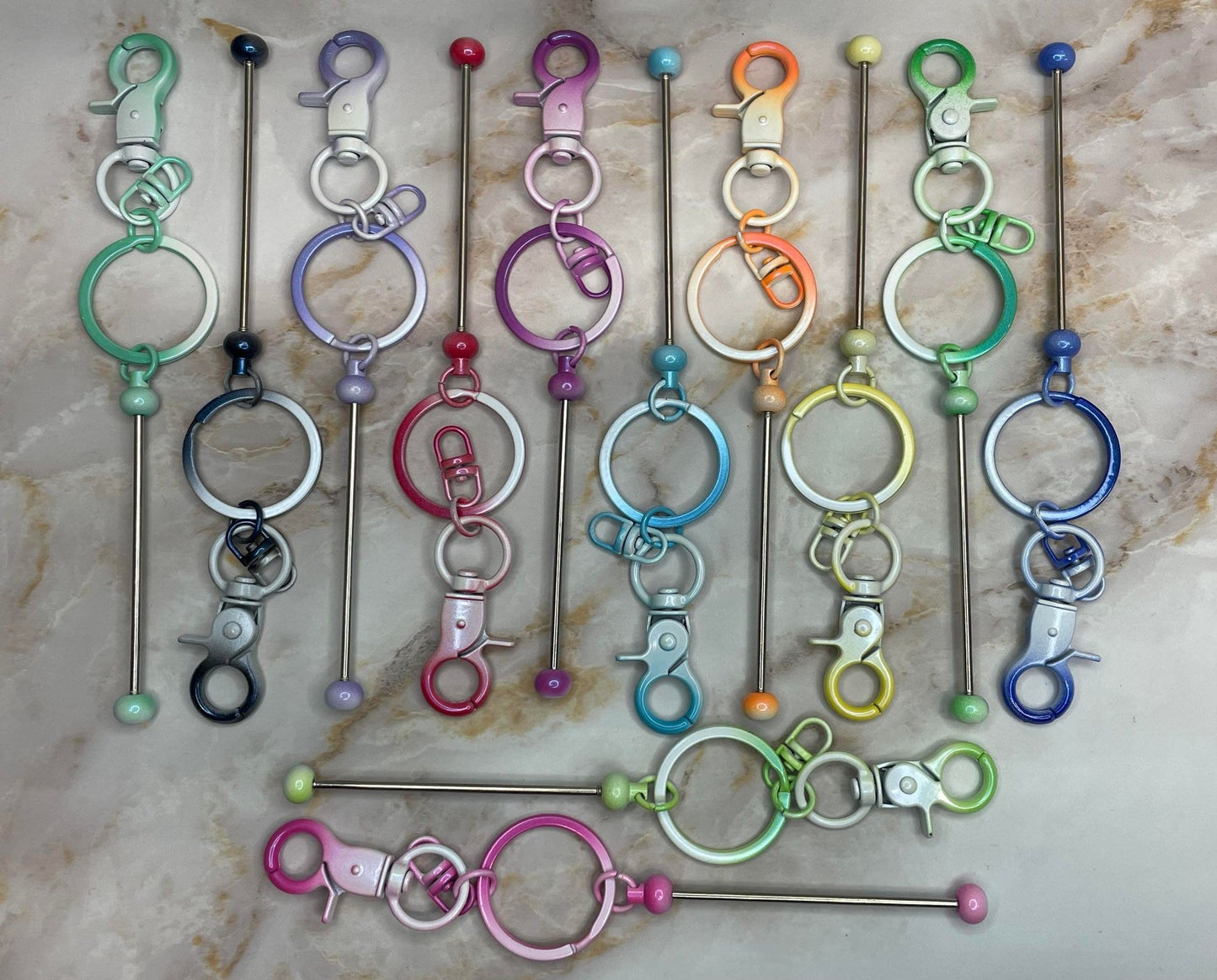 STANDARD BEADABLE KEYCHAIN BAR - OMBRE