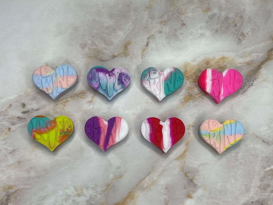 Be Kind / Lover Tie Dye Heart Focal