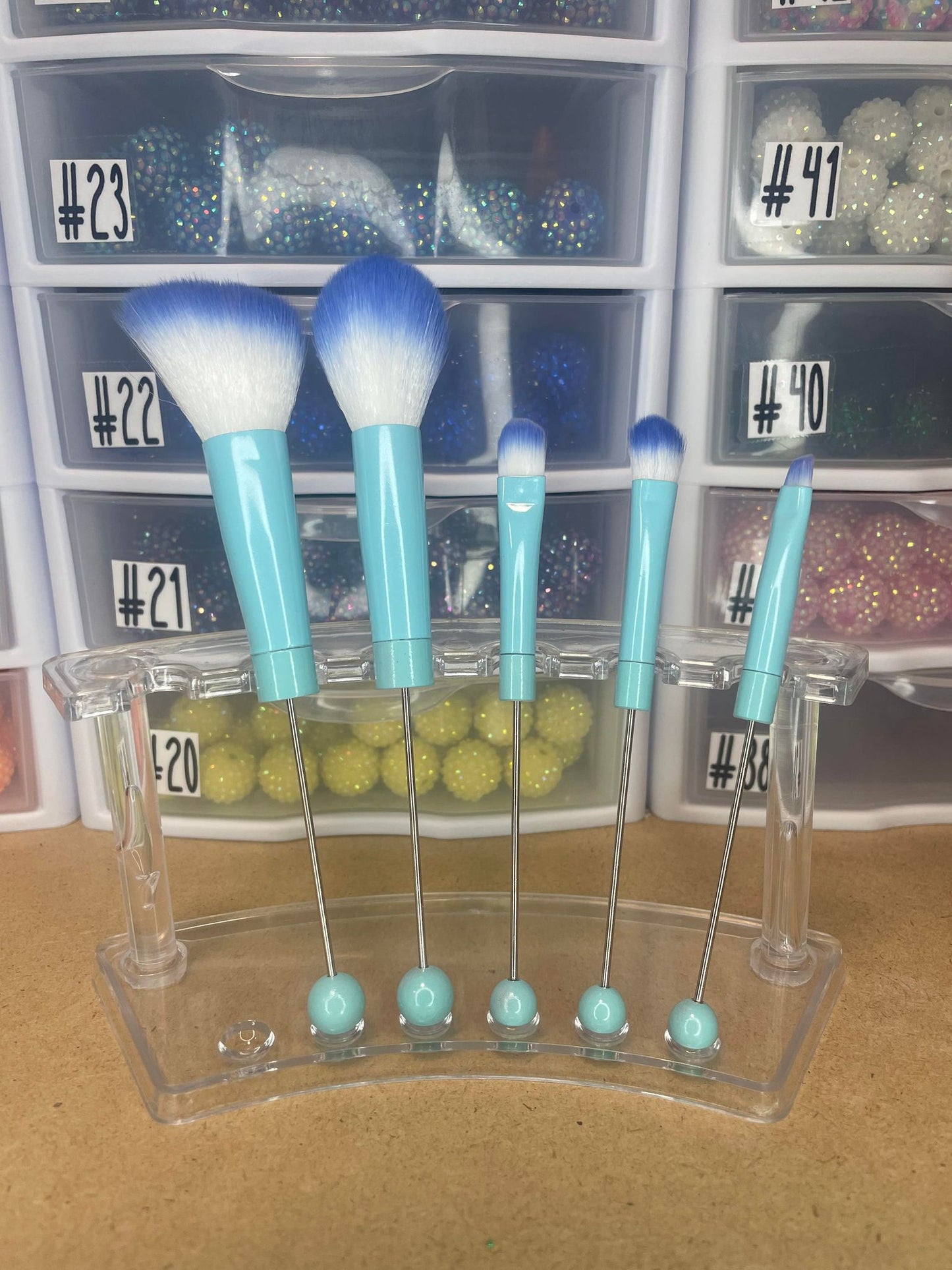 5PC BEADABLE MAKEUP BRUSH SET