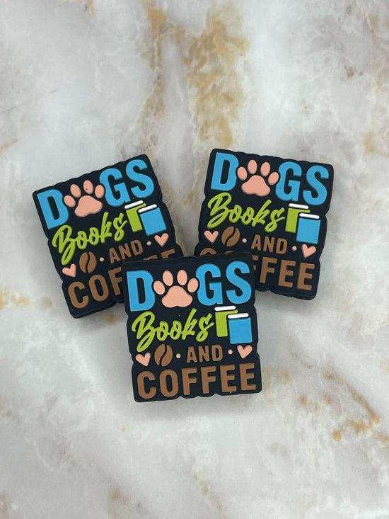 DOGS BOOKS AND COFFEE SILICONE FOCAL