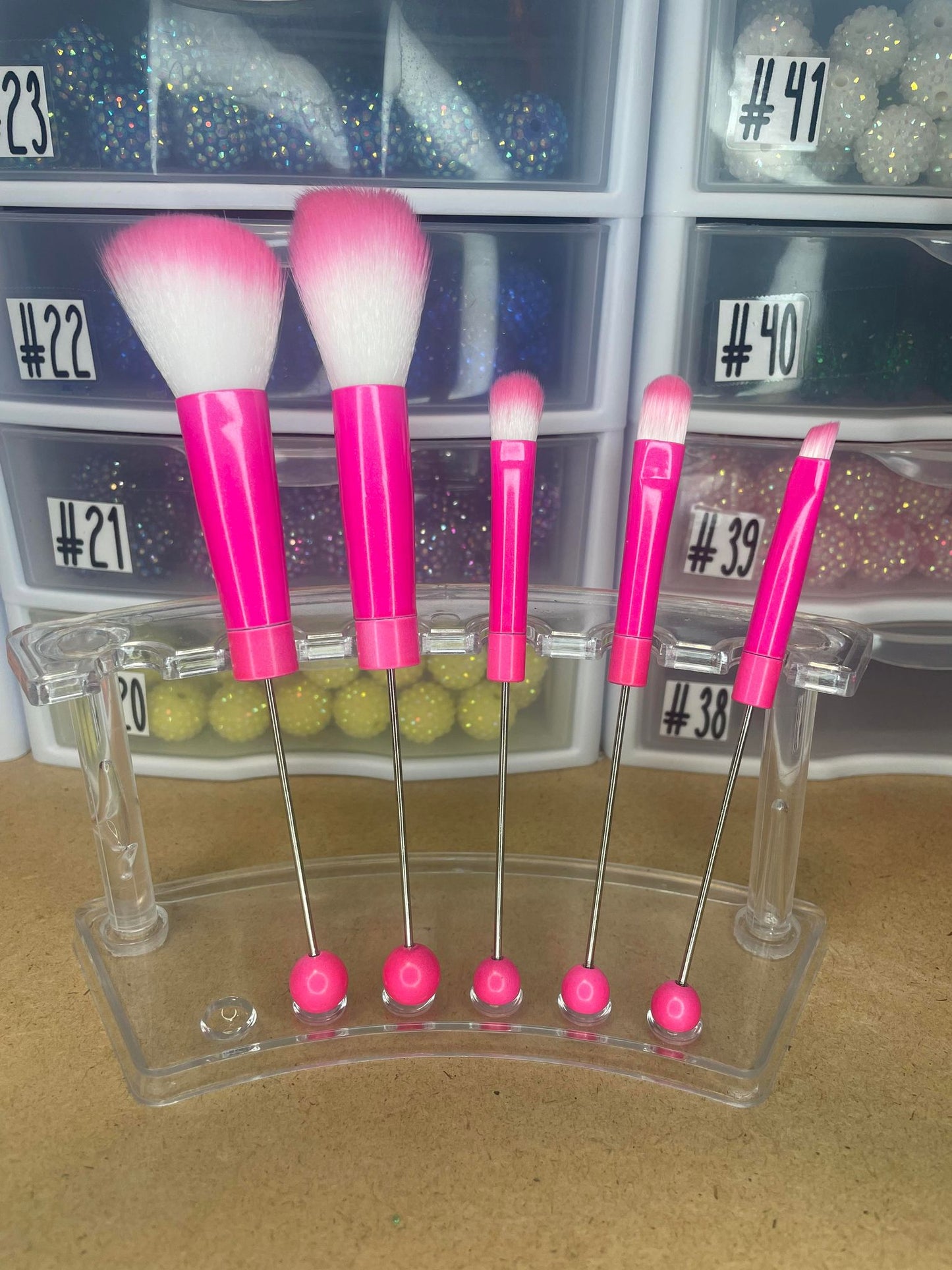 5PC BEADABLE MAKEUP BRUSH SET