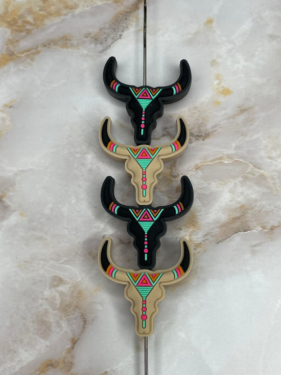 AZTEC BULL SKULL SILICONE FOCAL B46