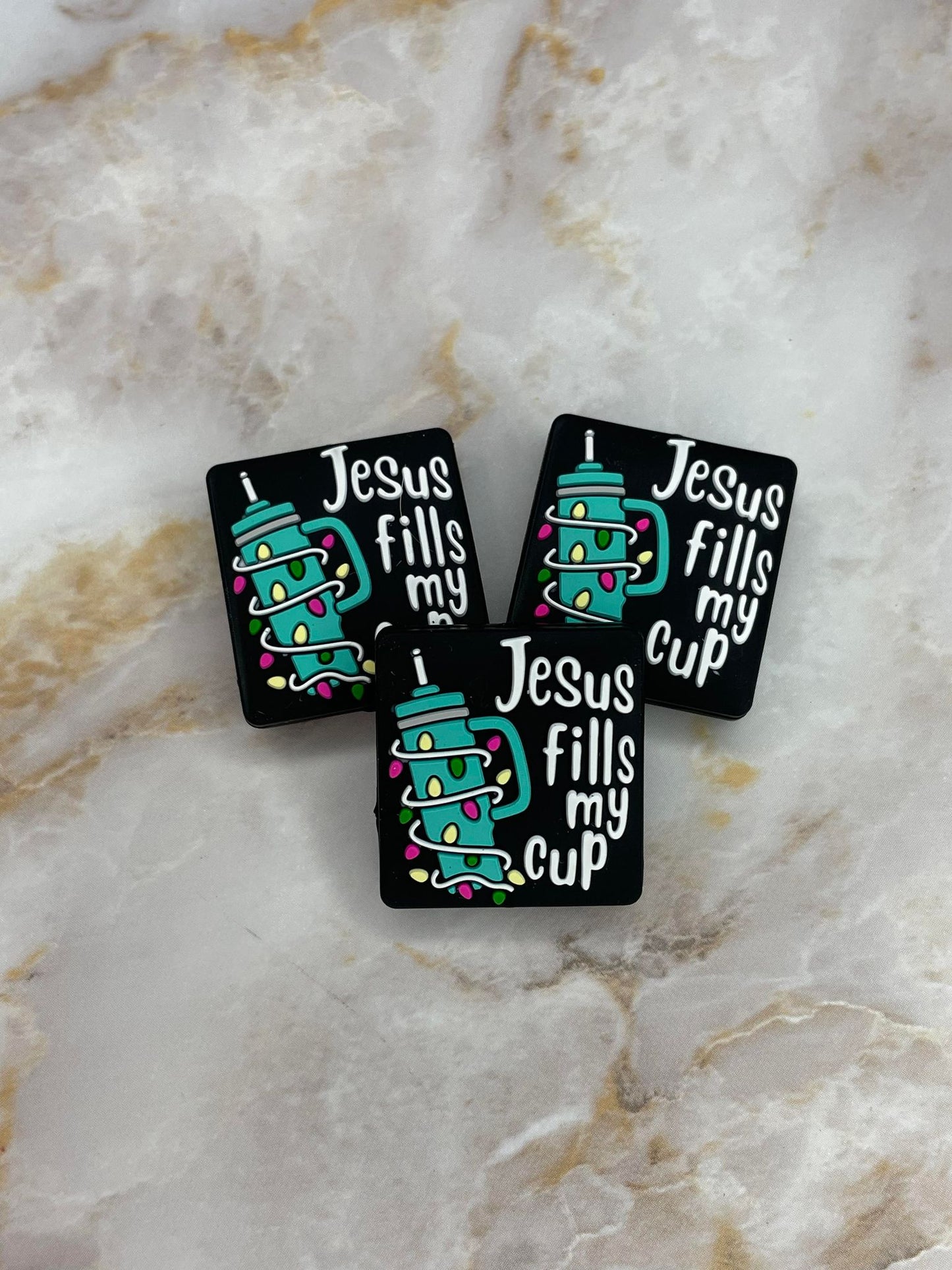 JESUS FILLS MY CUP STRING LIGHTS SILICONE FOCAL B49