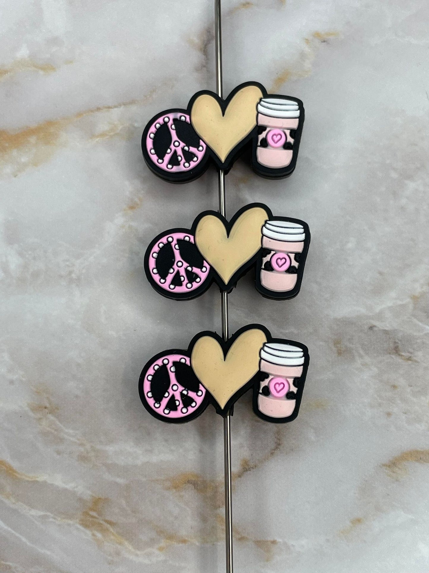 PEACE LOVE COFFEE SILICONE FOCAL B59