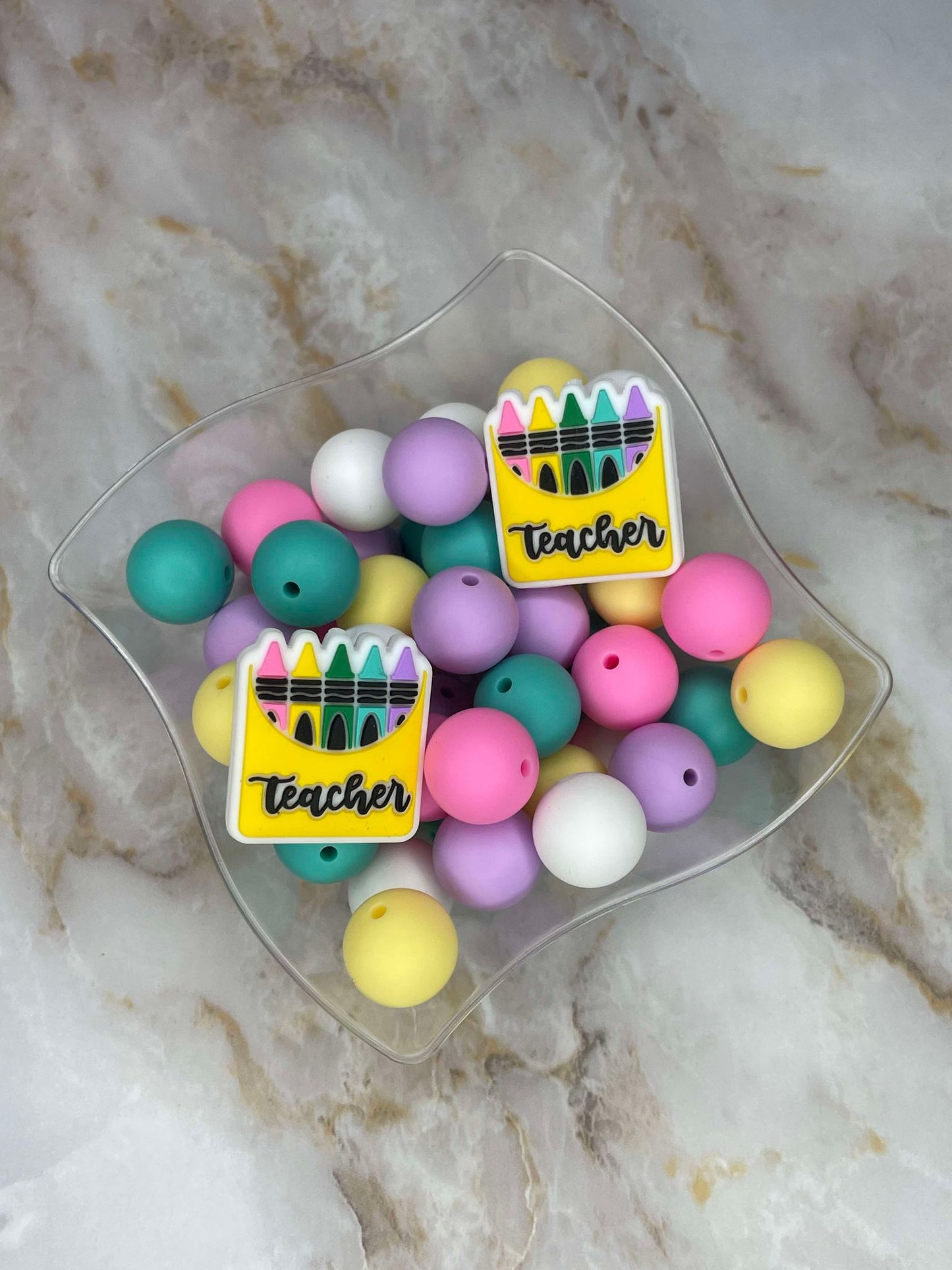 *KAELANN'S KREATION* 15MM SILICONE BEAD MIX #129 (24ct)