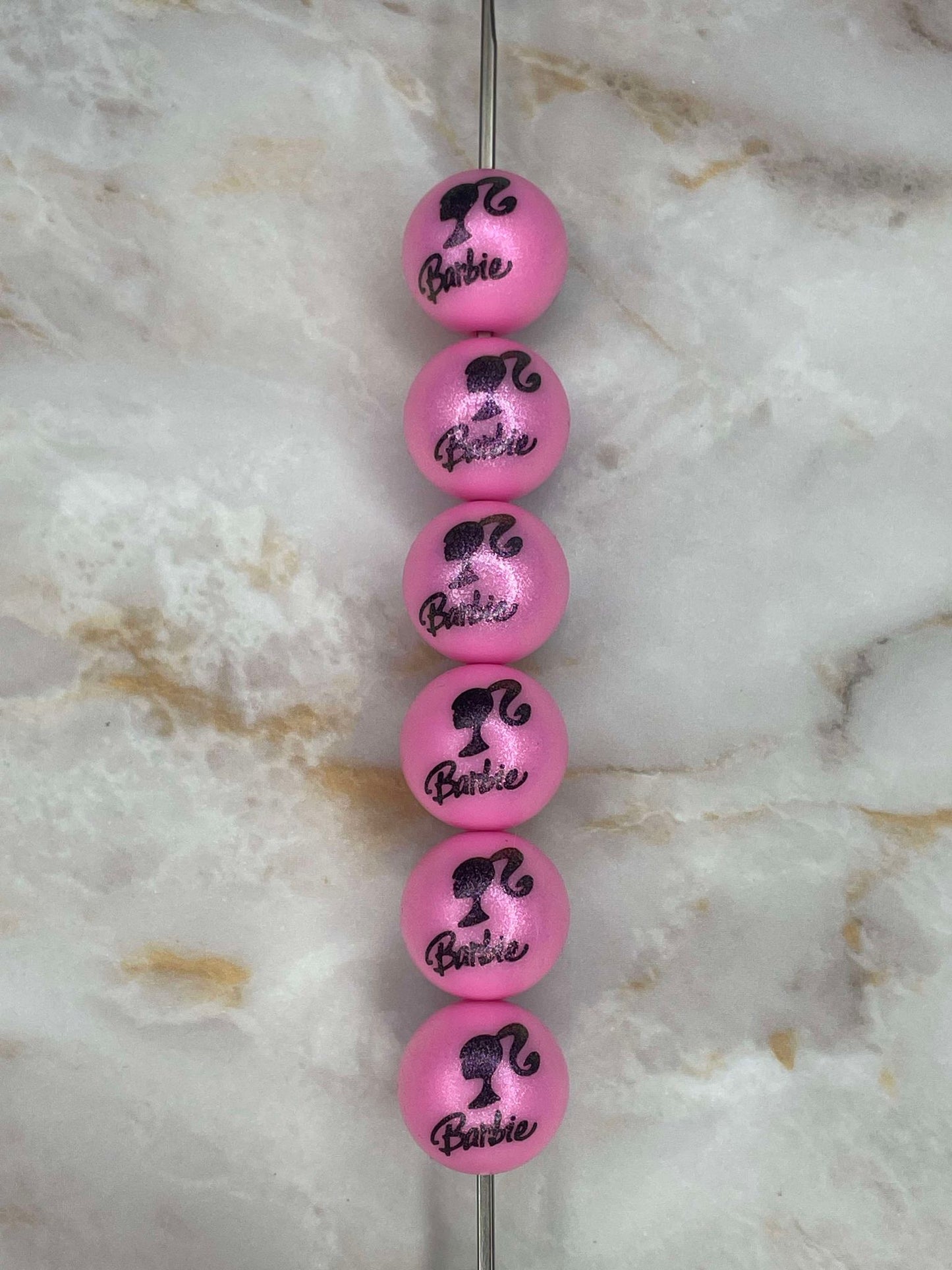 P566 PINK SHIMMER BARBIE 15MM PRINT