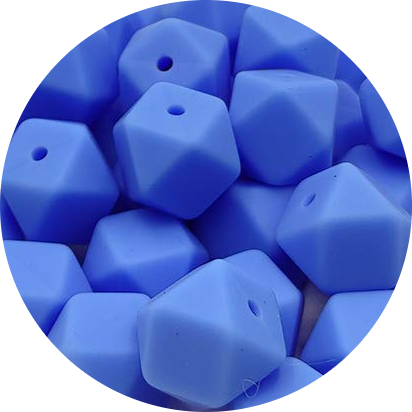 14mm Hexagon Cornflower Blue #15