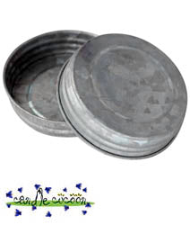 Mason Jar Lid in Flower Galvanized