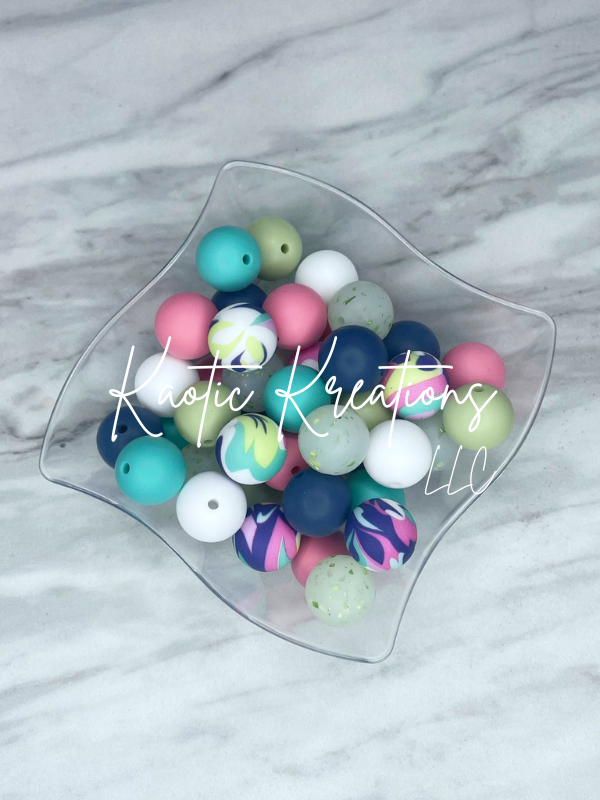 *KAELANN'S KREATION* 15MM SILICONE BEAD MIX #150 (24ct)