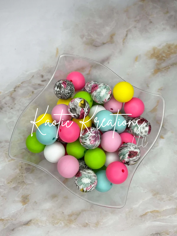 *KAELANN'S KREATION* 15MM SILICONE BEAD MIX #136 (24ct)