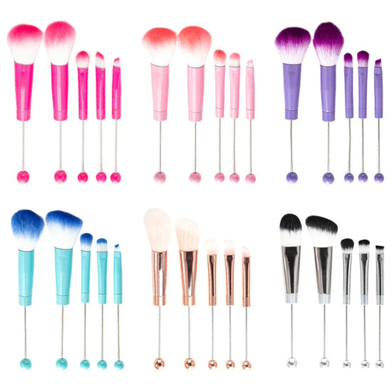 5PC BEADABLE MAKEUP BRUSH SET