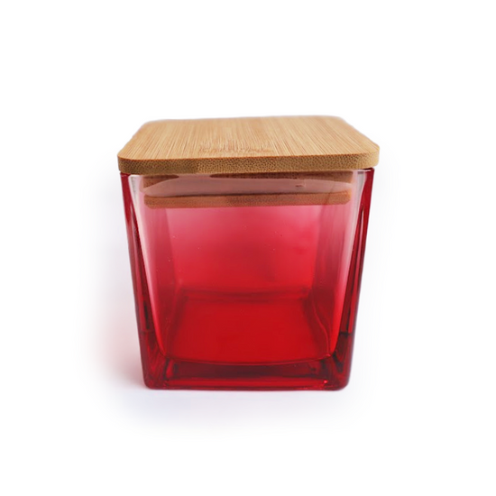 Oberon - 10oz Square Glass Candle Jar with Lid