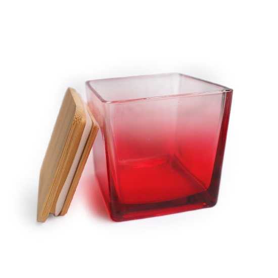 Oberon - 10oz Square Glass Candle Jar with Lid