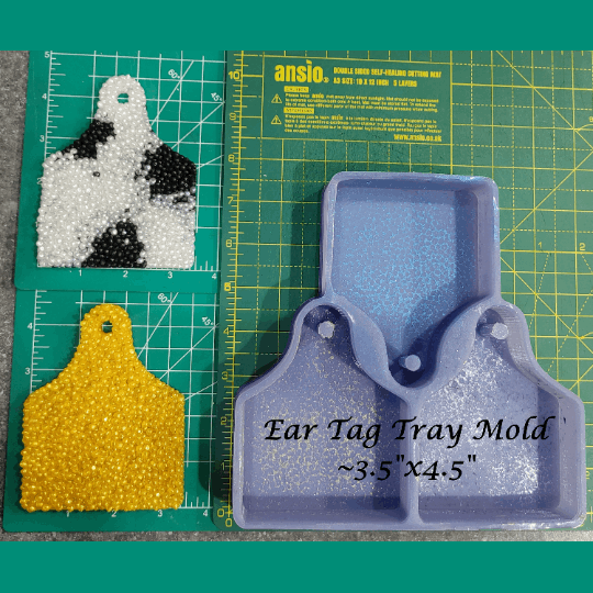 Cow Ear Tag - Silicone Freshie Mold