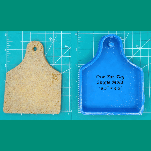 Cow Ear Tag - Silicone Freshie Mold